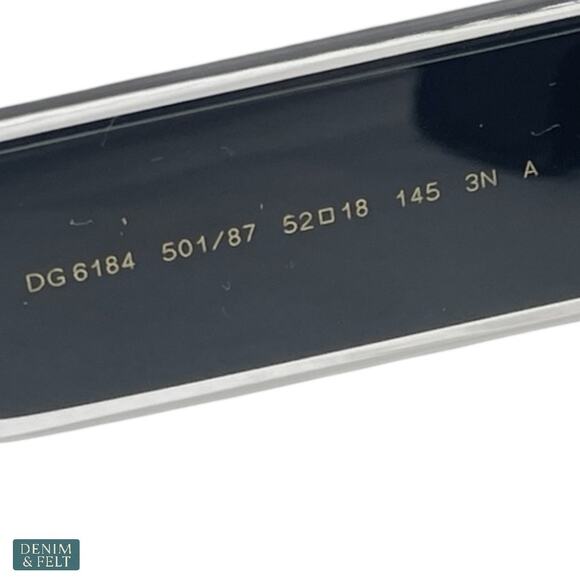NEW Dolce & Gabbana DG6184 Black Square Logo Sunglasses Wide Fit Modern Luxe main image 11